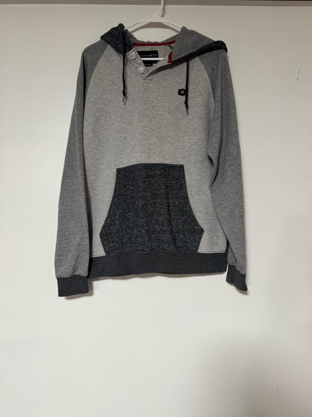 Billabong Two-Tone Gray Hooded Pullover